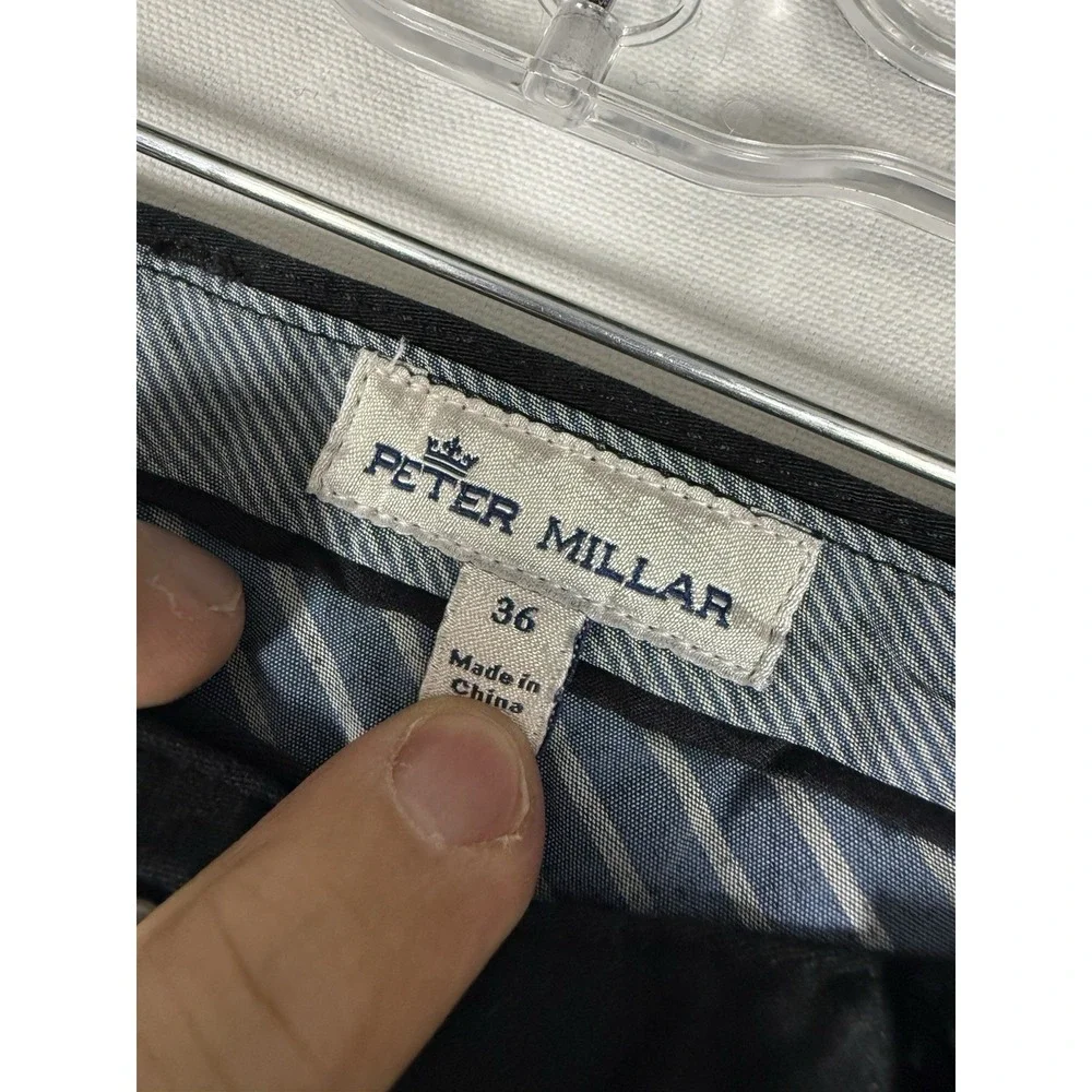 Peter Millar Ultimate Sateen 5-Pocket Golf Pants Black Mens Size 36x33 ME0B39